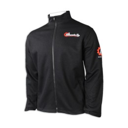 J884 Design black style tailored zipper coat cuffs Velcro print logo Oxford body thick black J884 Design black style tailored zipper coat cuffs Velcro print logo Oxford body thick black